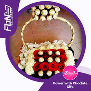 Flowers With Chocolate Gift