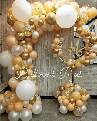 Organic Arch with circle stand Gold Theme