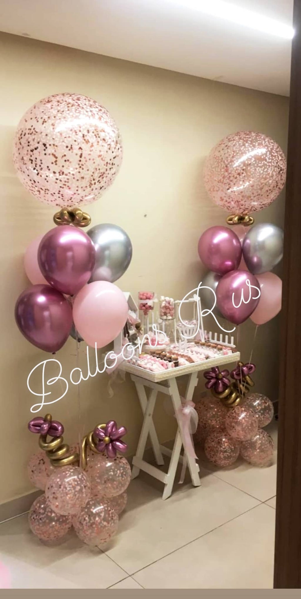 Baby Girl - Two Confetti Stand