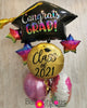 Graduation Heat Bunch with Class 2021 balloons