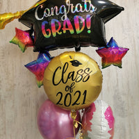 Graduation Heat Bunch with Class 2021 balloons