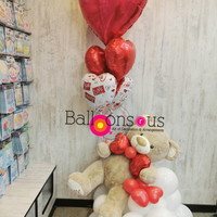 Love - BIG TEDDY BEAR WITH HELIUM BUNCH