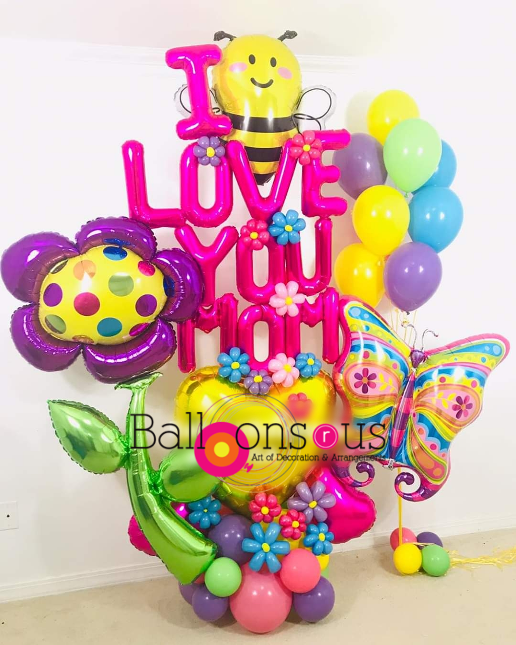 Colorful I love you MOM Arrangement