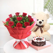 Customize your Gift ( Roses, teddy bear  & Cake)