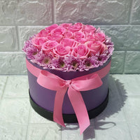 Stems Light PinkWith Purple Roses Vase