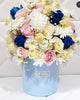 Enchanting Blue and more Roses Vase