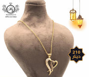 تعليقه قلب حب مع سنسال Gold Necklace with haert Pendant